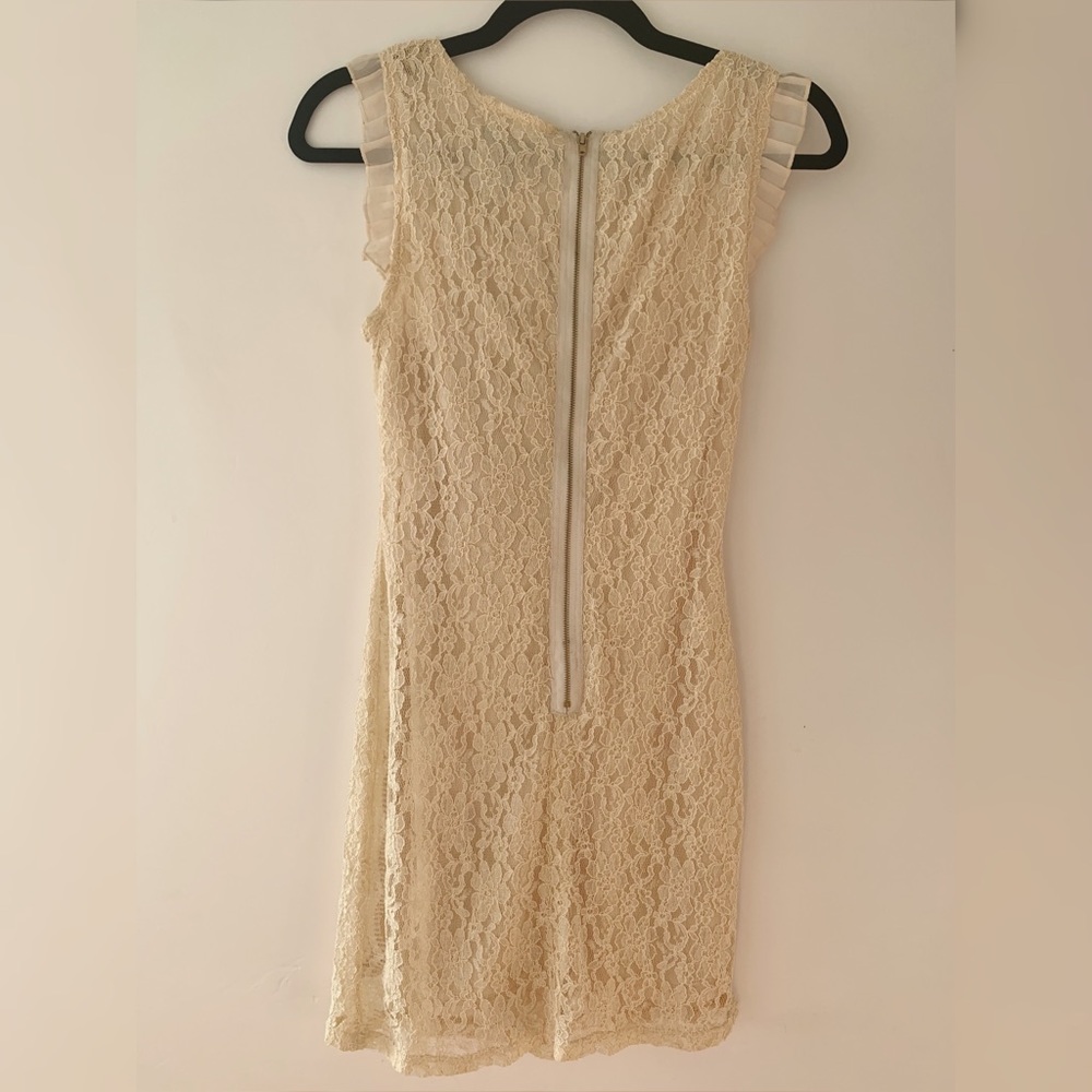 Lace Dress with Front Ruffle - Picture 2 of 2